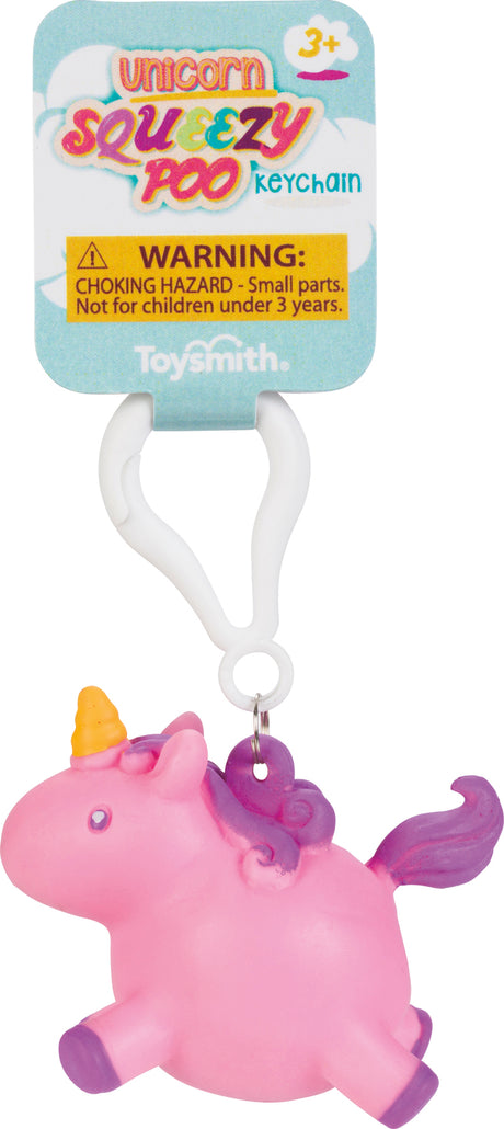 Unicorn Squeezy Poo Keychain
