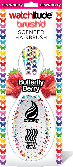 Butterfly Berry - Scented Hair Brush By Watchitude