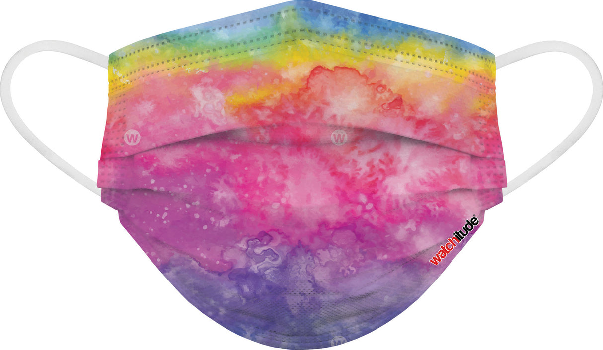 6 Pack Kids Masks  - Rainbow Tie Dye + Purple Tie Dye