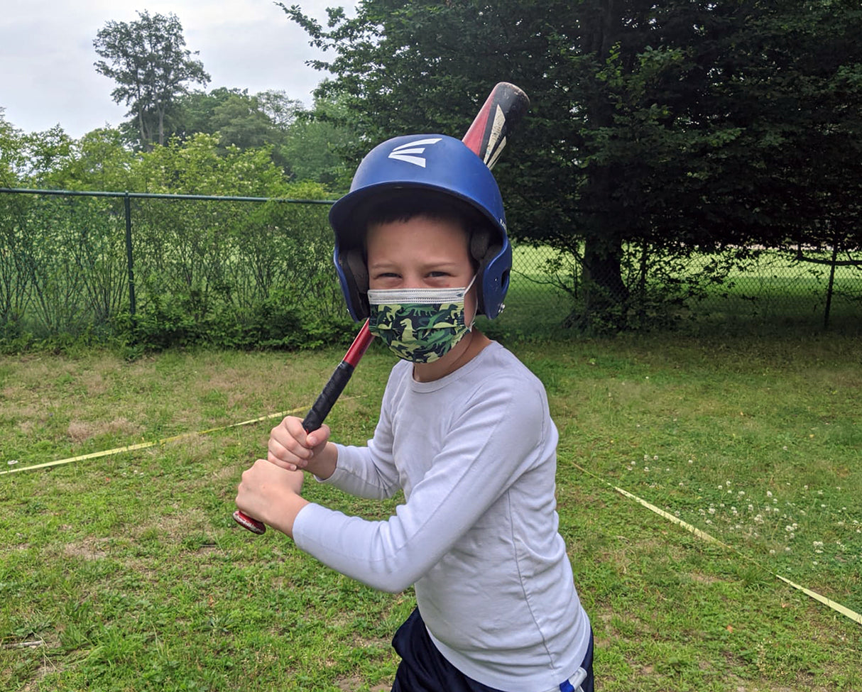 6 Pack Kids Mask -  Shark Frenzy + Dino Camo