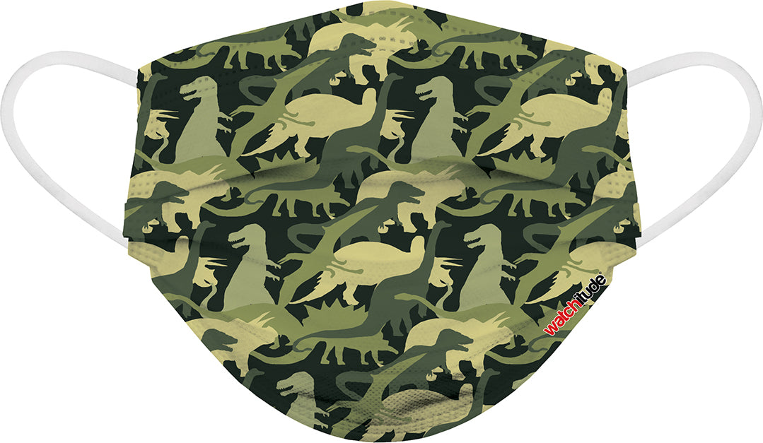6 Pack Kids Mask -  Shark Frenzy + Dino Camo