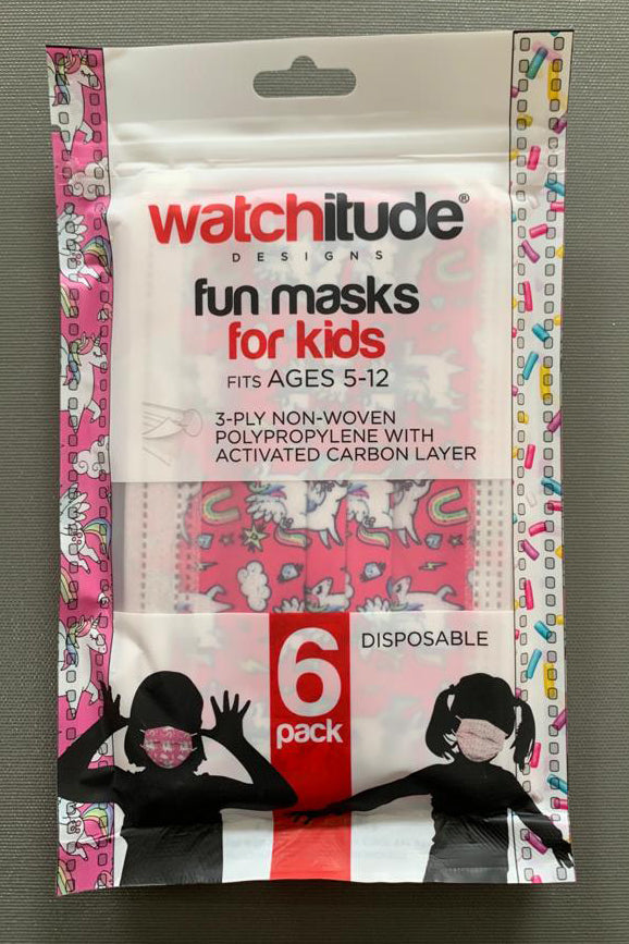 6 Pack Kids Mask - Sprinkles + Unicorn World