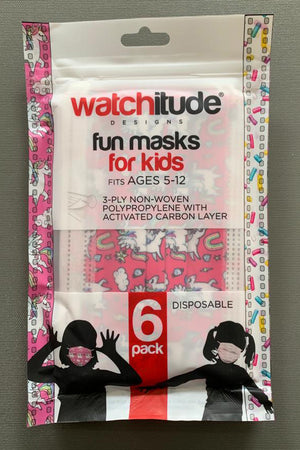 6 Pack Kids Mask - Sprinkles + Unicorn World