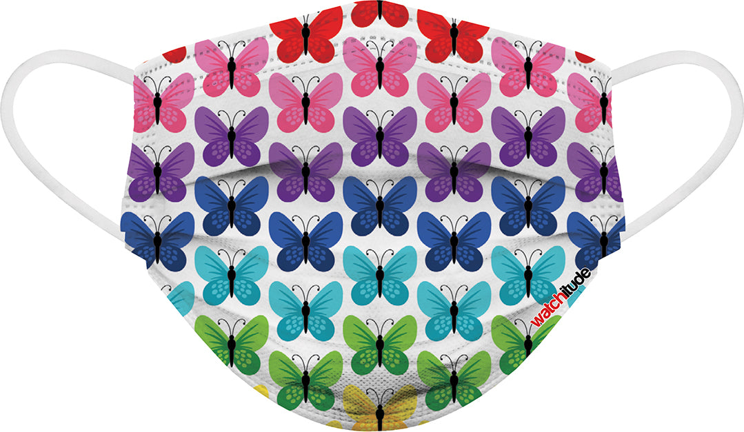 6 Pack Kids Mask - Rainbow Playground + Butterfly