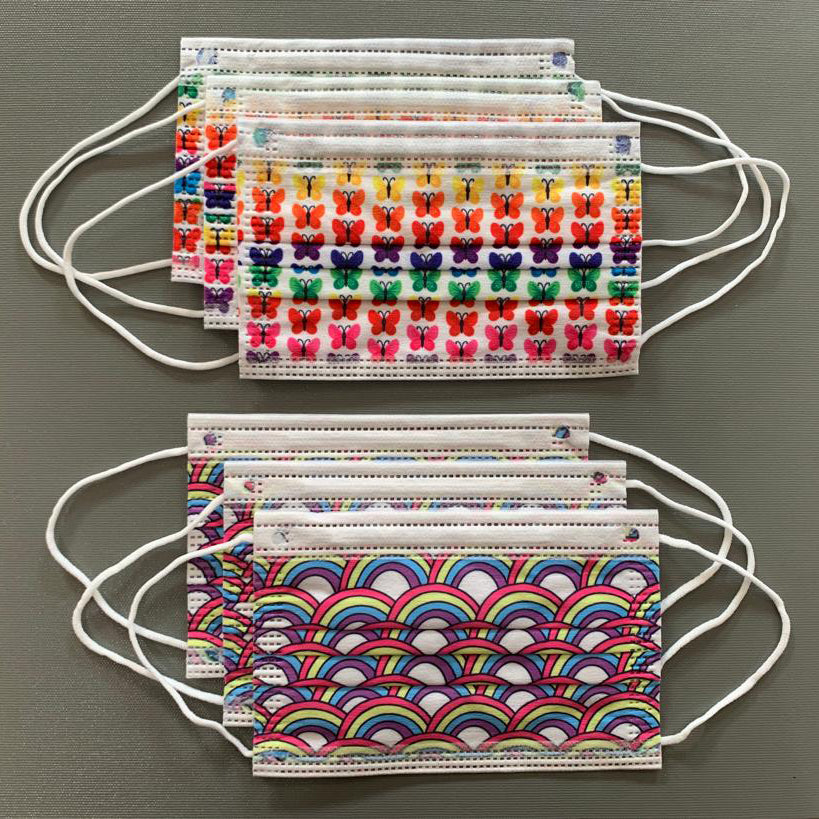 6 Pack Kids Mask - Rainbow Playground + Butterfly