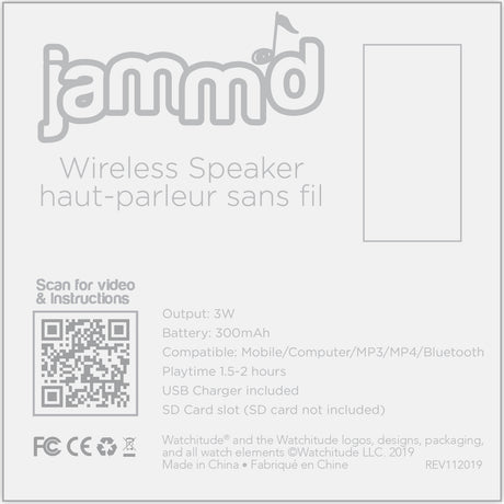 Baseball - Jamm'D By Watchitude - Bluetooth Speaker
